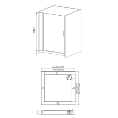   GOOD DOOR PANDORA DR-100-T-CH (,  3)