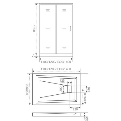   GOOD DOOR INFINITY WTW-130-C-CH (,  5)