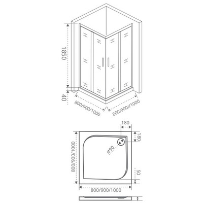   GOOD DOOR INFINITY CR -80-G-CH (,  5)