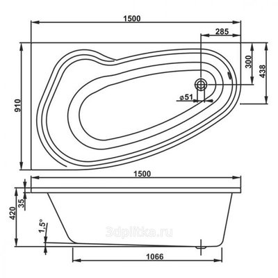  VAGNERPLAST Avona 150x90 R (,  2)