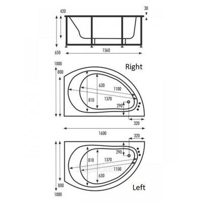  VAGNERPLAST Corona R 160x80 (,  1)