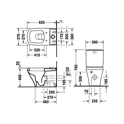  DURAVIT DuraStyle 215509+093510 (,  1)