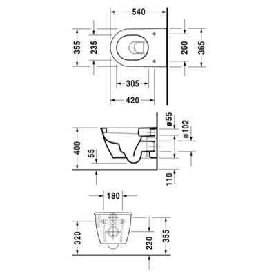  DURAVIT Darling New 254509-WG (,  1)