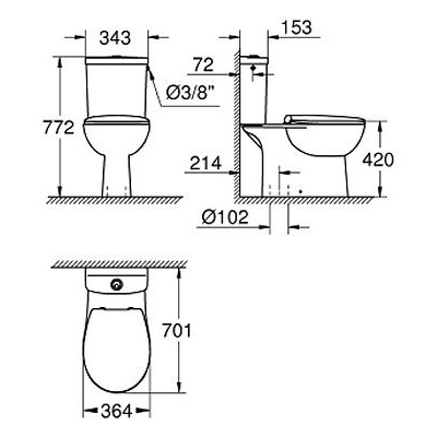  Grohe Bau Ceramic 39558000 (,  1)