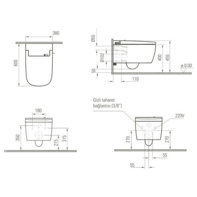 - VitrA V-care 5674B003-6103 (,  1)